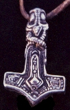 A cast pewter Thor's Hammer